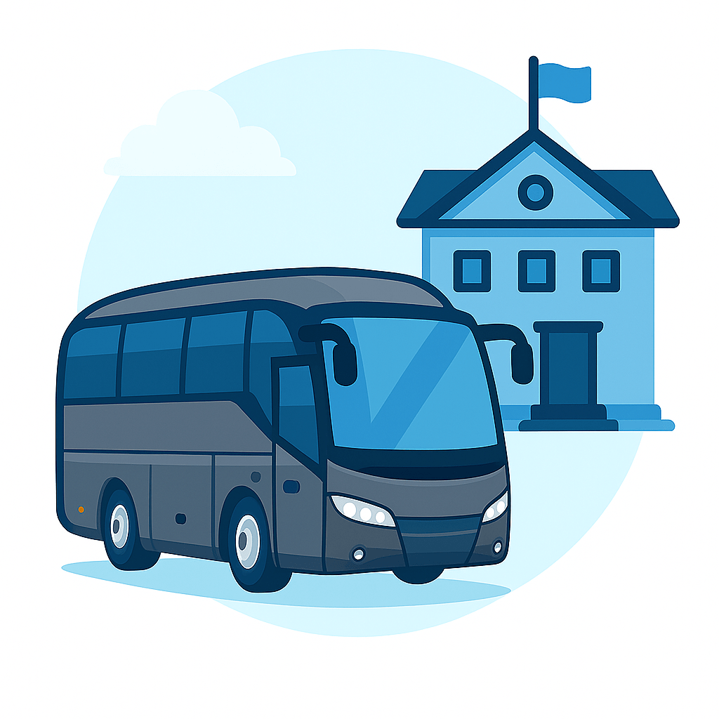 Serviços de transporte escolar.